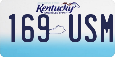 KY license plate 169USM