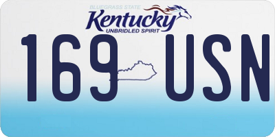KY license plate 169USN