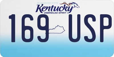 KY license plate 169USP