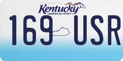 KY license plate 169USR