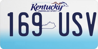 KY license plate 169USV