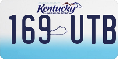 KY license plate 169UTB