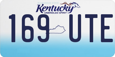 KY license plate 169UTE