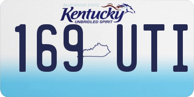 KY license plate 169UTI
