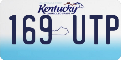 KY license plate 169UTP