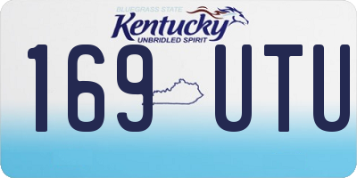 KY license plate 169UTU