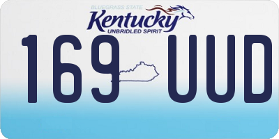KY license plate 169UUD