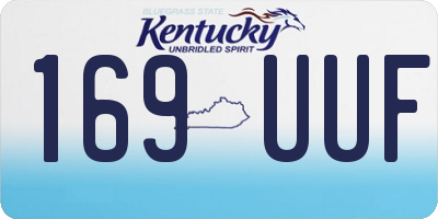 KY license plate 169UUF