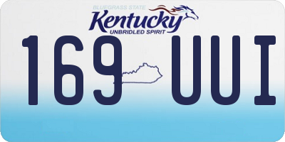 KY license plate 169UUI