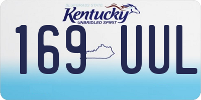 KY license plate 169UUL