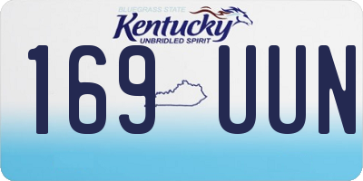 KY license plate 169UUN