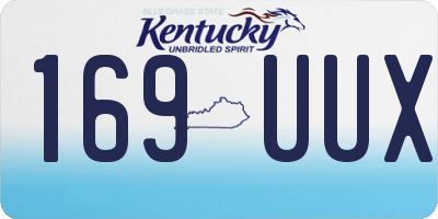 KY license plate 169UUX