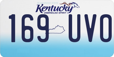 KY license plate 169UVO