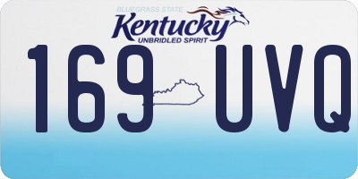 KY license plate 169UVQ