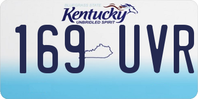 KY license plate 169UVR
