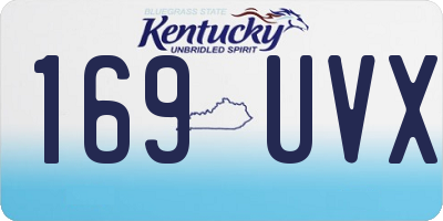 KY license plate 169UVX