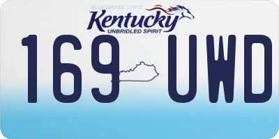 KY license plate 169UWD