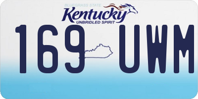 KY license plate 169UWM