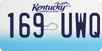 KY license plate 169UWQ