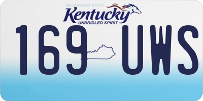 KY license plate 169UWS