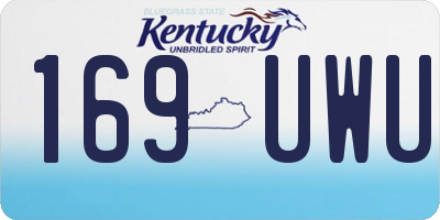 KY license plate 169UWU