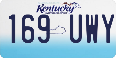 KY license plate 169UWY