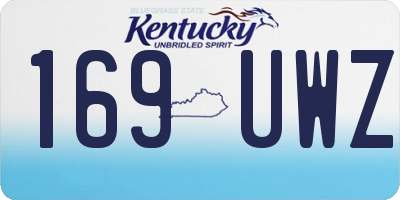 KY license plate 169UWZ