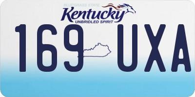 KY license plate 169UXA