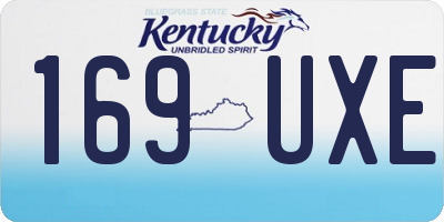 KY license plate 169UXE