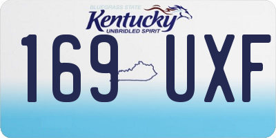 KY license plate 169UXF