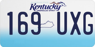 KY license plate 169UXG