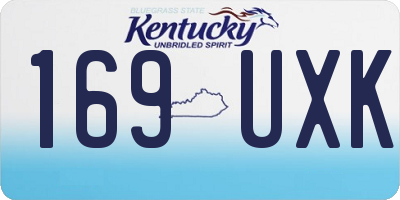 KY license plate 169UXK