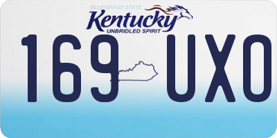 KY license plate 169UXO