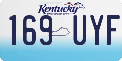 KY license plate 169UYF