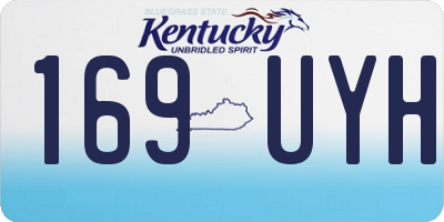 KY license plate 169UYH