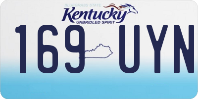 KY license plate 169UYN