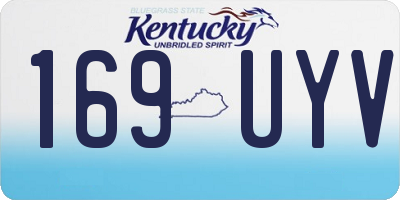 KY license plate 169UYV