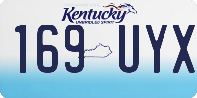 KY license plate 169UYX