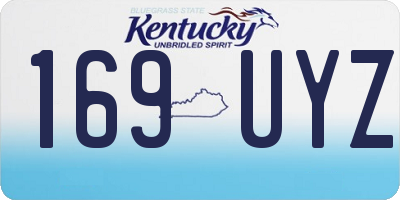 KY license plate 169UYZ
