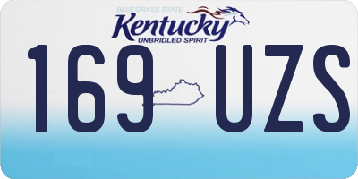 KY license plate 169UZS