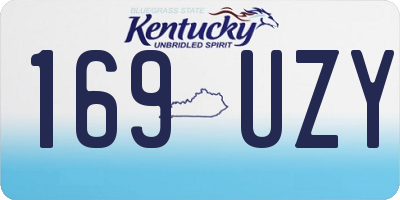 KY license plate 169UZY