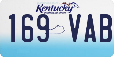 KY license plate 169VAB