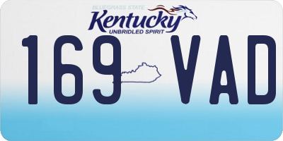 KY license plate 169VAD