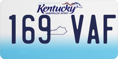KY license plate 169VAF