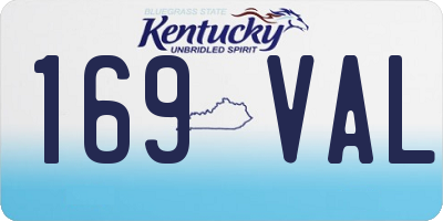 KY license plate 169VAL