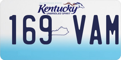 KY license plate 169VAM