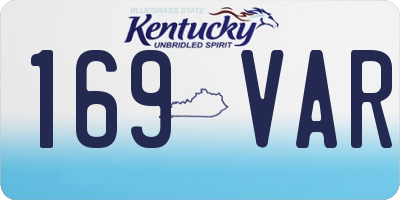 KY license plate 169VAR