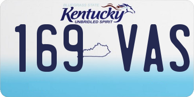 KY license plate 169VAS