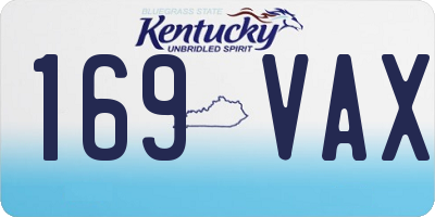 KY license plate 169VAX