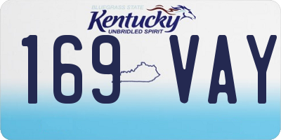 KY license plate 169VAY